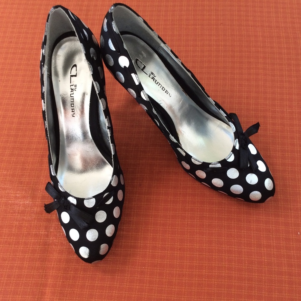 Chinese Laundry Polka Dot Heels 🎃 Halloween Shoes
